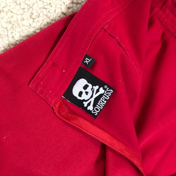 Red Sourpuss Anchor Pencil Skirt Nautical Retro 50s Rockabilly Pinup XL - Picture 11 of 11